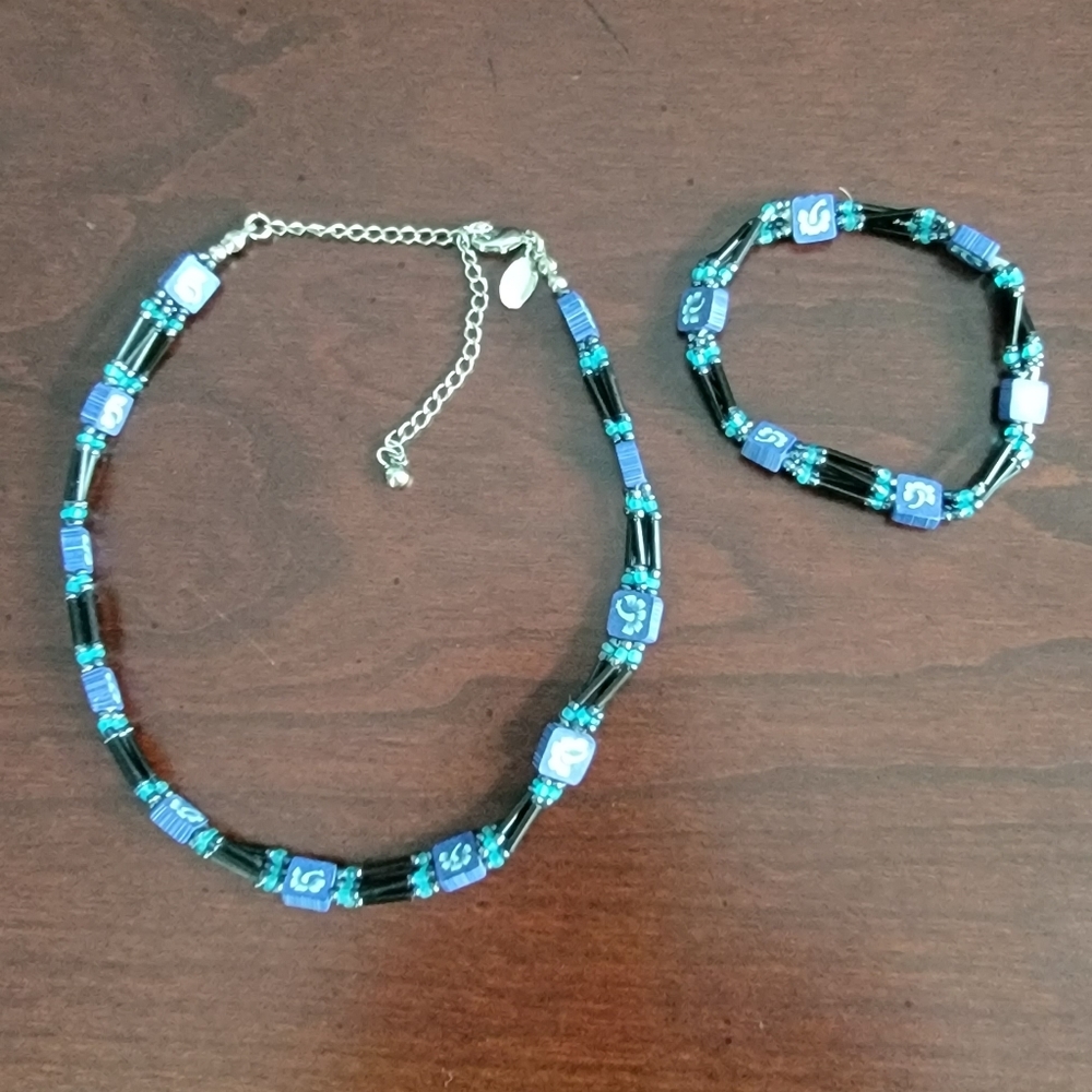 🌴🐚 Panama Jack Tropical Necklace & Matching Bracelet